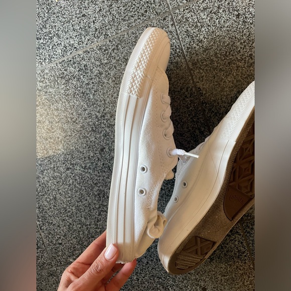 All White Converse Chuck Taylor All Star Slip-ons; size 9 in women’s - Picture 4 of 5